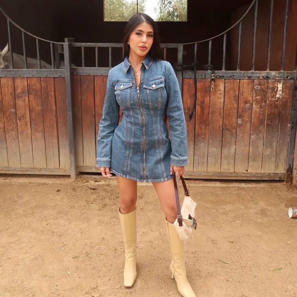 Zara denim trf dress